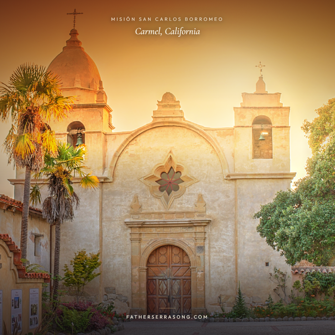 Carmel Mission at sunset